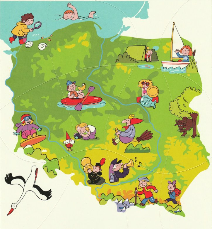 colorata mappa della Polonia puzzle online