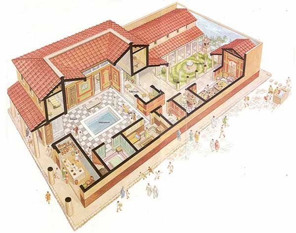 plan maison romaine puzzle en ligne