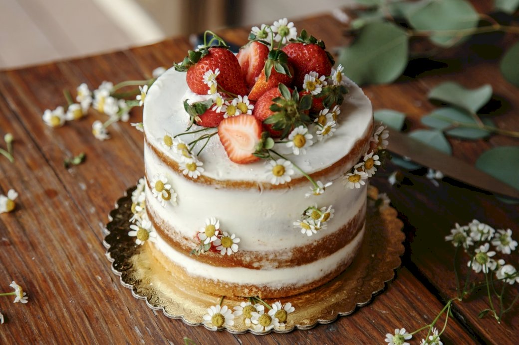 Снимка с ягодова торта онлайн пъзел