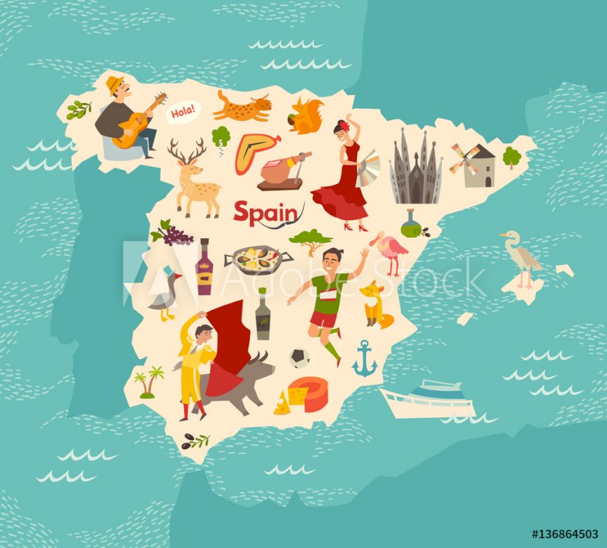 Harta Spaniei jigsaw puzzle online