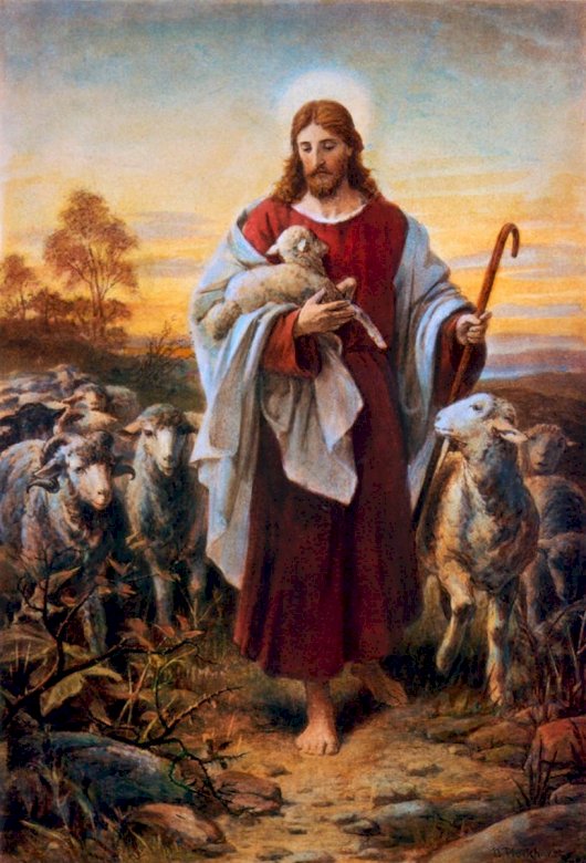 Иисус Добрый Пастырь пазл онлайн