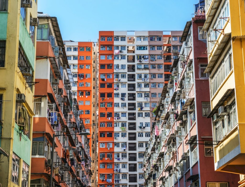 Clădiri colorate, Hong Kong jigsaw puzzle online
