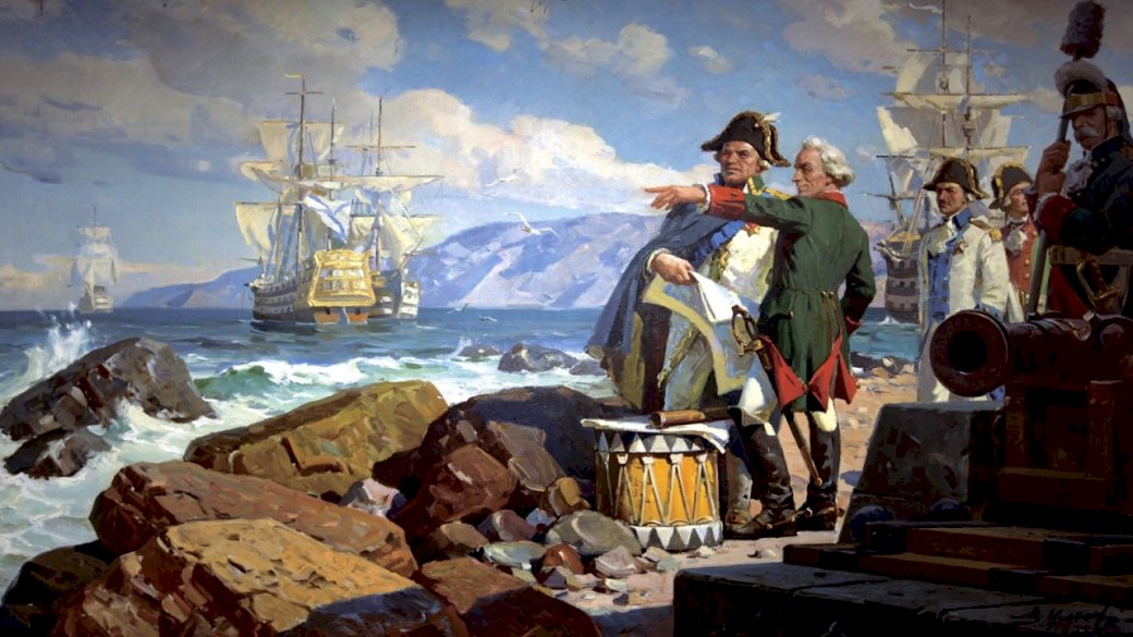 1782 General Suvorov y almirante Ushakov en Brott pussel på nätet
