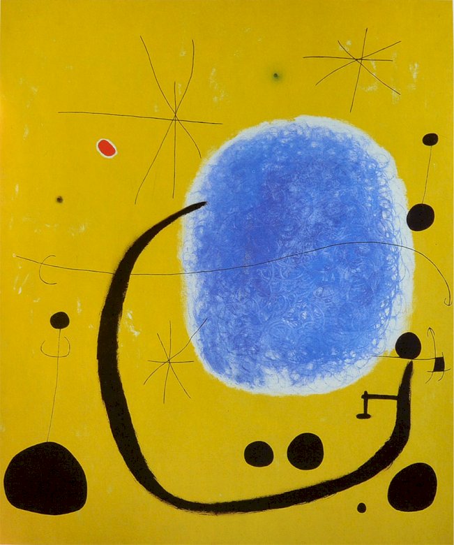 Guldet av blått, Joan Miró Pussel online