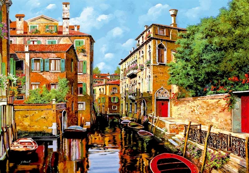 Malované Benátky. online puzzle