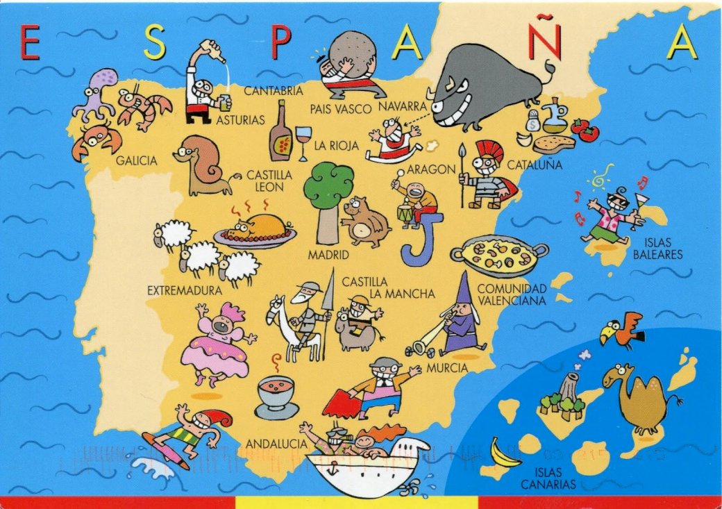 Španělsko, mapa pro děti skládačky online