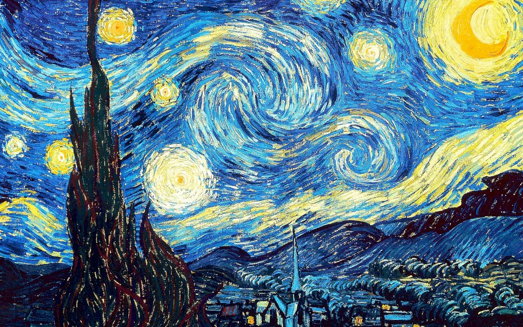 Звездная ночь - Винсент Ван Гог онлайн-пазл