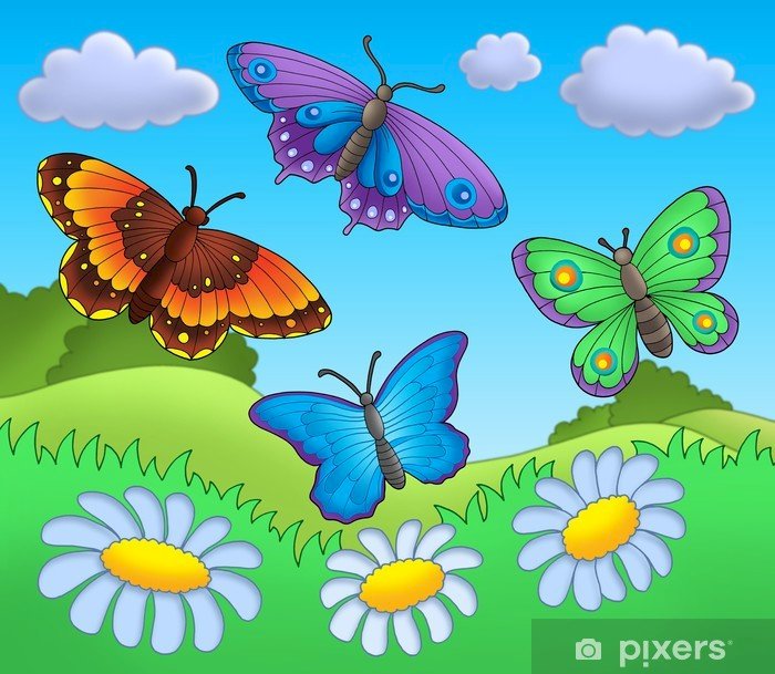 Mariposas en el prado rompecabezas en línea