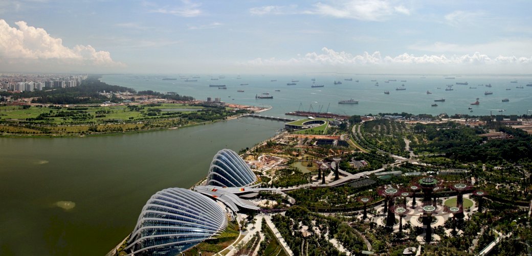 Panorama över Singapore Pussel online