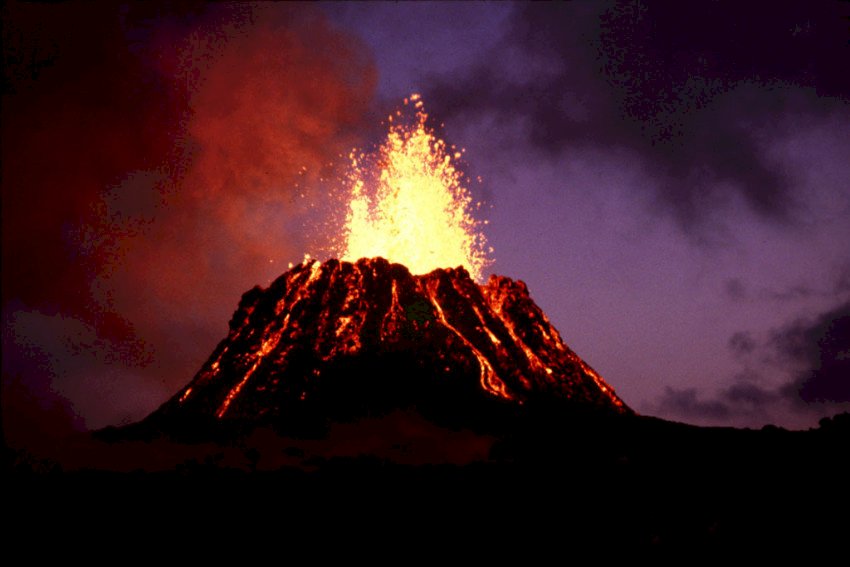 Erupção do vulcão puzzle online