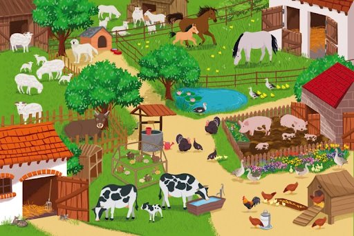 Bauernhof auf dem Land Online-Puzzle