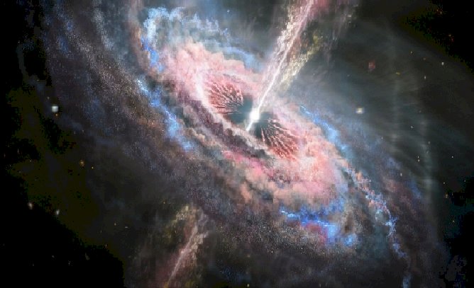 Lo tsunami di Quasar fa a pezzi le galassie puzzle online