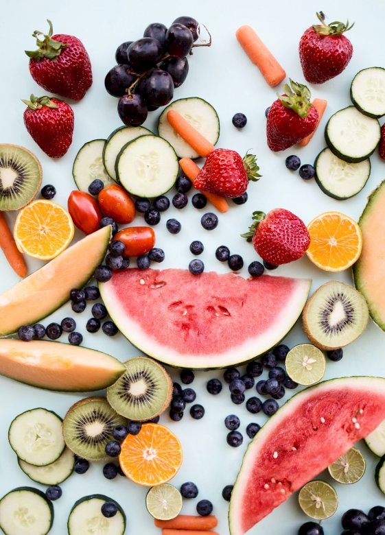 Овочі та фрукти пазл онлайн