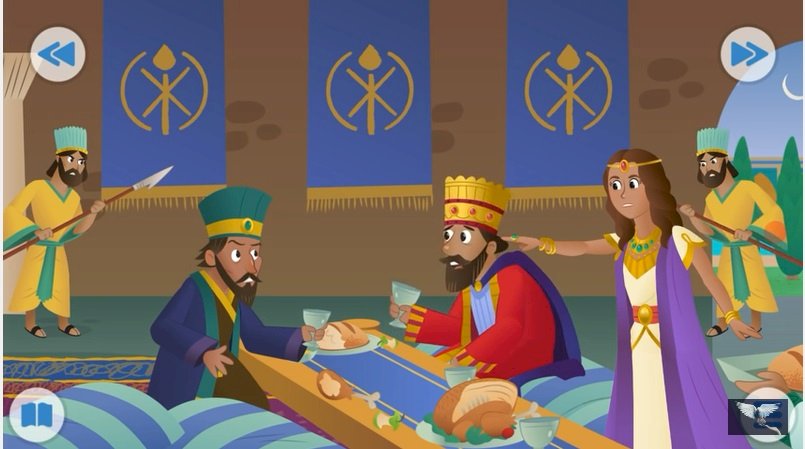 Esther, de koning en Haman online puzzel