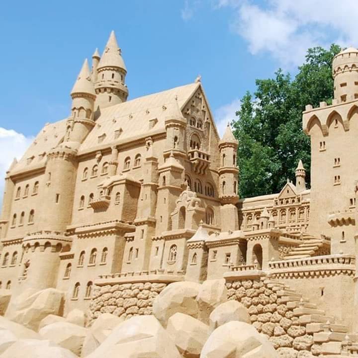 Замок из песка. онлайн-пазл