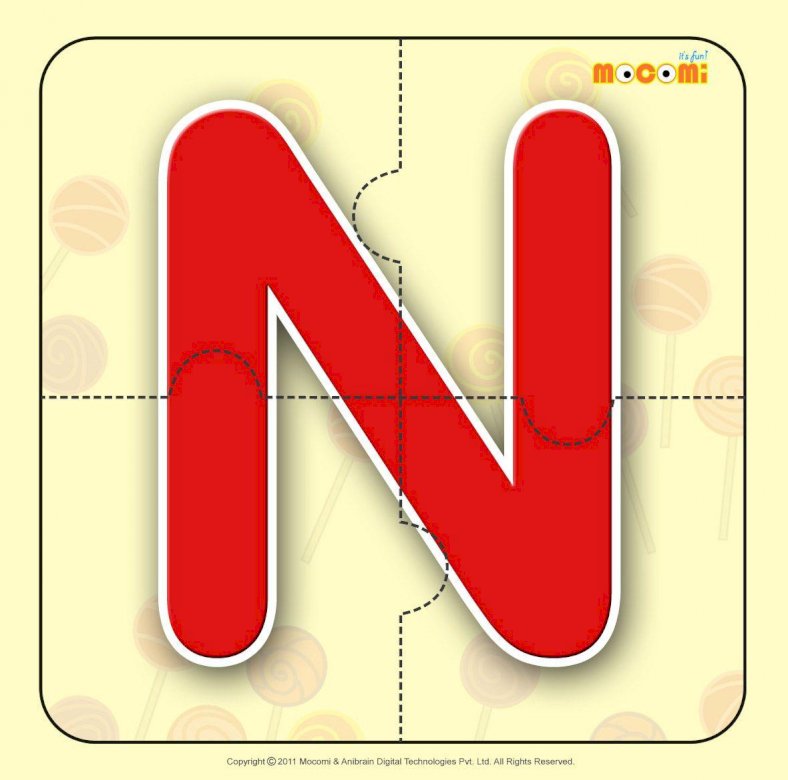 letter N voor 3 jaar legpuzzel online