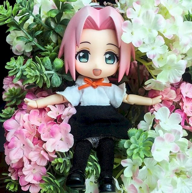 Sakura mitt i hortensior Pussel online