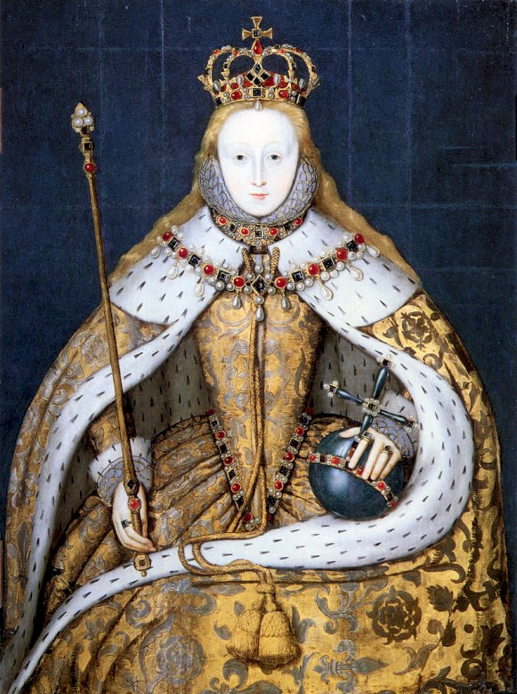Elizabeth I. in Krönungsroben um 1600-10 Puzzlespiel online