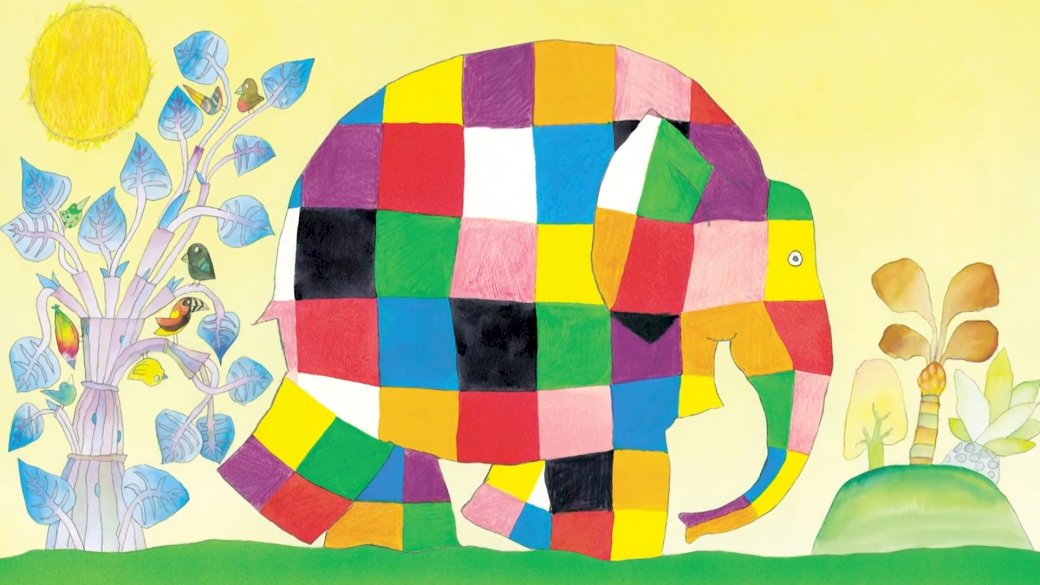 Elmer the variegated elephant jigsaw puzzle online