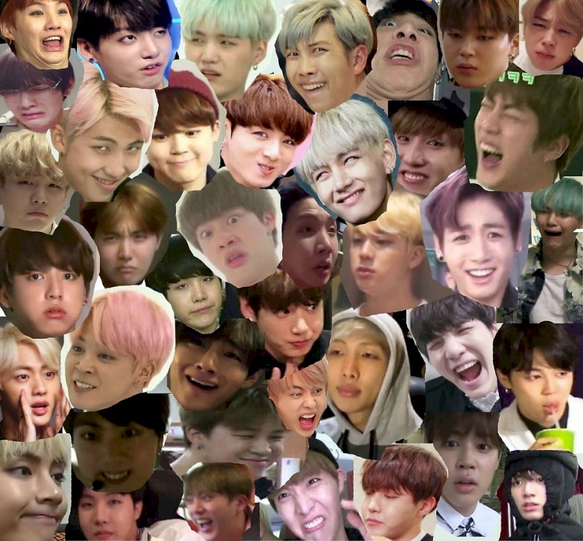 BTS Meme Gesichter Puzzlespiel online