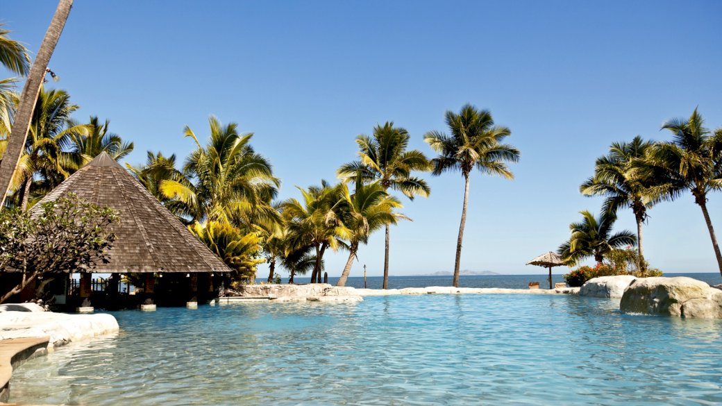tropics_pool_bungalow_hotel_ онлайн пазл
