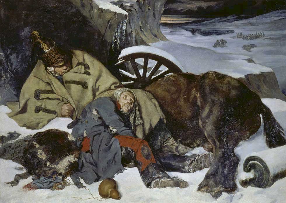 Episodul din retragerea din Rusia (1835) puzzle online