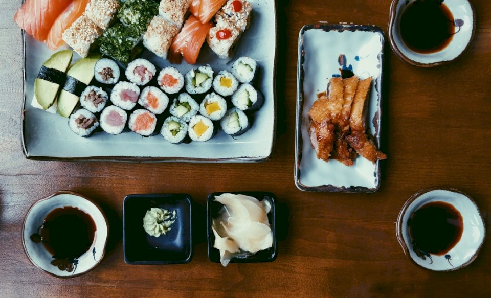寿司、食べ物 オンラインパズル