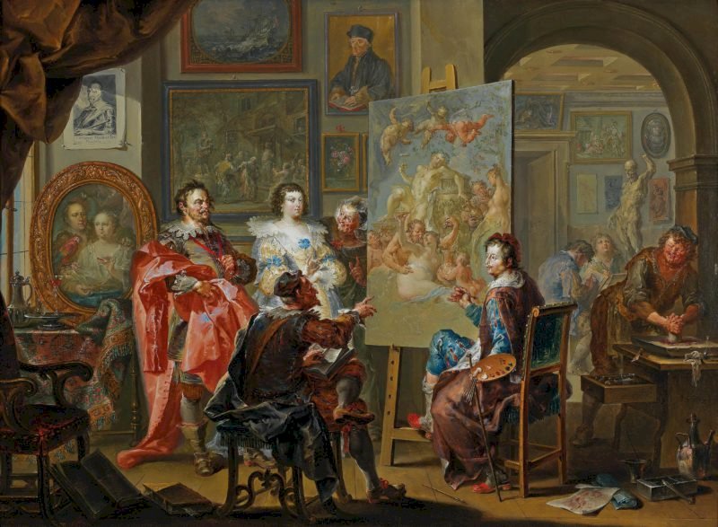 El estudio del artista (1740-59) παζλ online