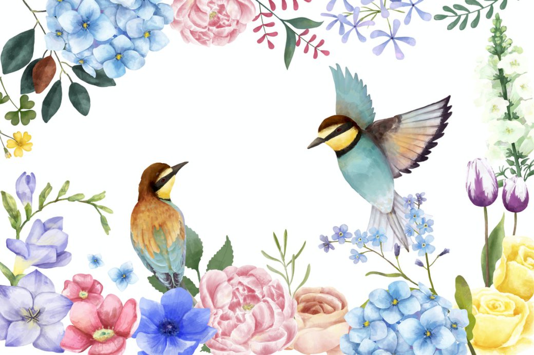Рисувани птици онлайн пъзел