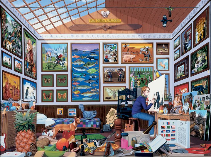 Galeria de un pintor moderno puzzle online
