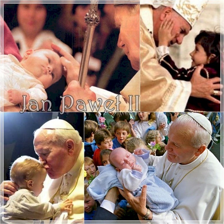 Иоанн Павел II с детьми пазл онлайн