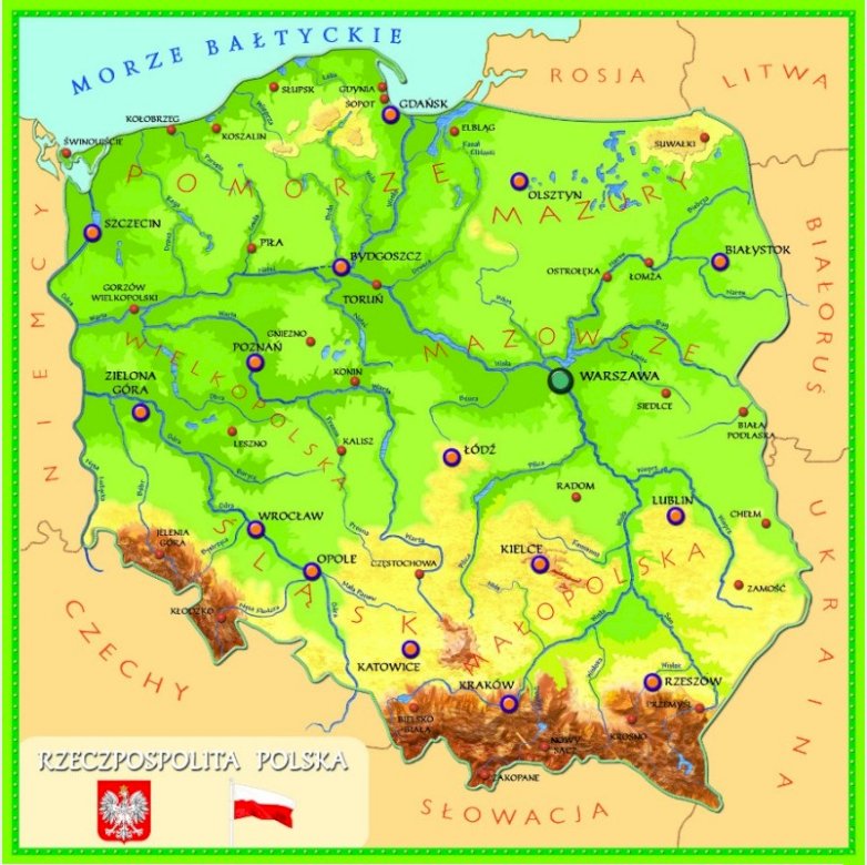 mapa da Polônia puzzle online
