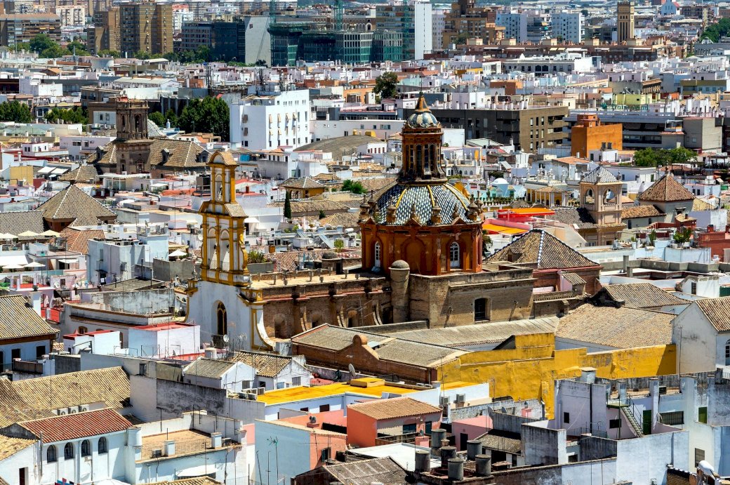 Panorama von Sevilla. Spanien Puzzlespiel online