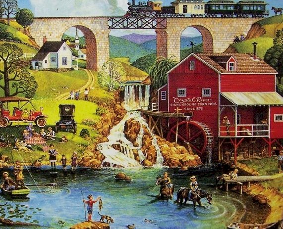 River crossing. jigsaw puzzle online