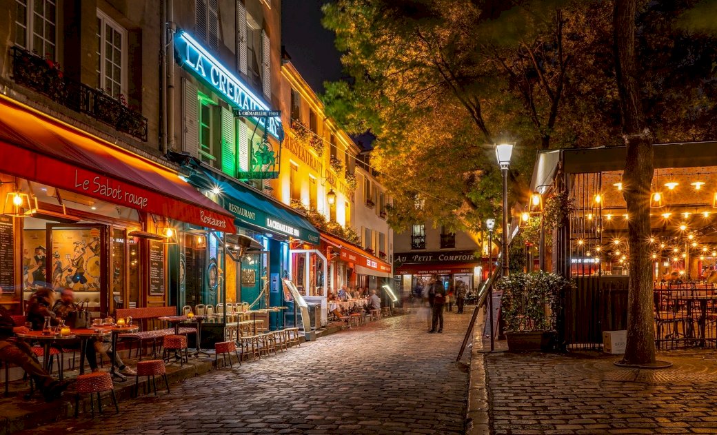 Париж през нощта онлайн пъзел