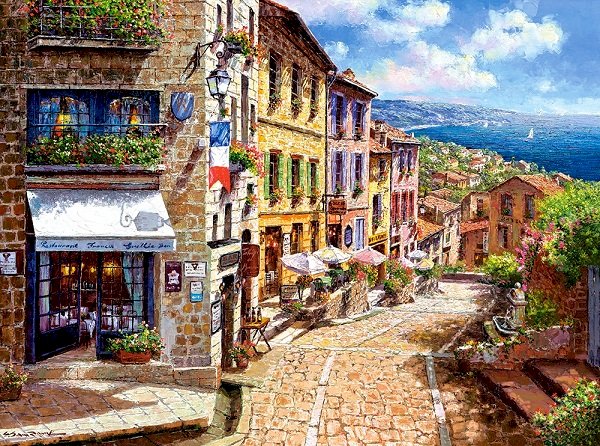 Greece in painting. online puzzle