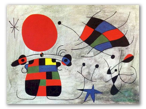 La sonrisa de alas flameantes, Miró. rompecabezas en línea
