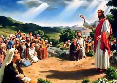 Jesus ensina as pessoas. puzzle online