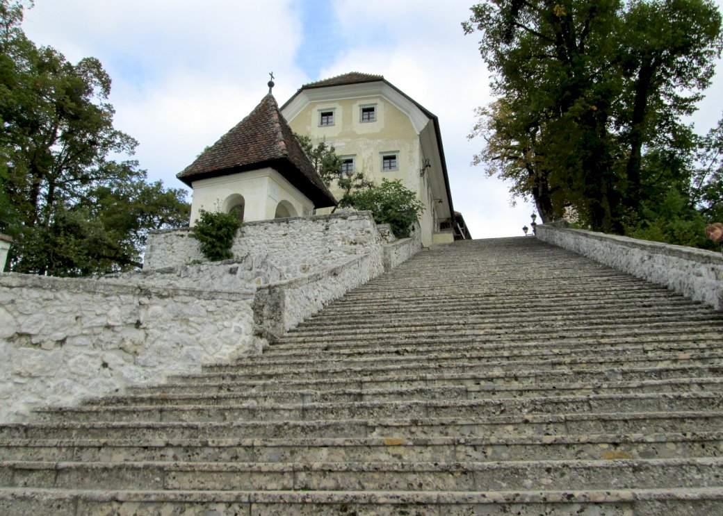 Stairs to the church jigsaw puzzle online