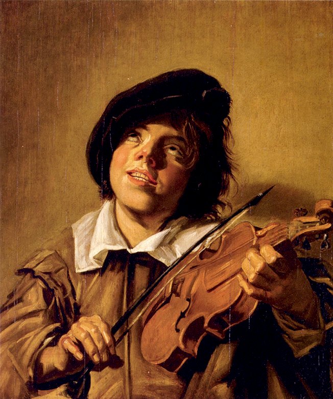 A boy playing the violin jigsaw puzzle online