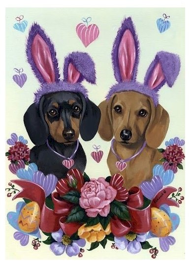 Easter dachshunds jigsaw puzzle online