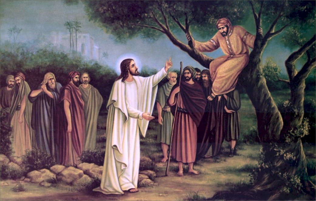 Zacchaeus and Jesus online puzzle