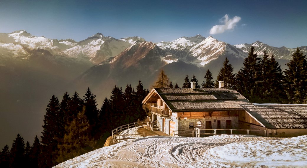 Альпийский пейзаж онлайн-пазл