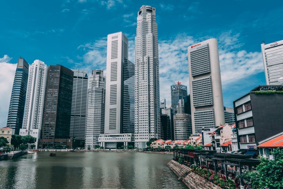 Singapore vid floden Pussel online
