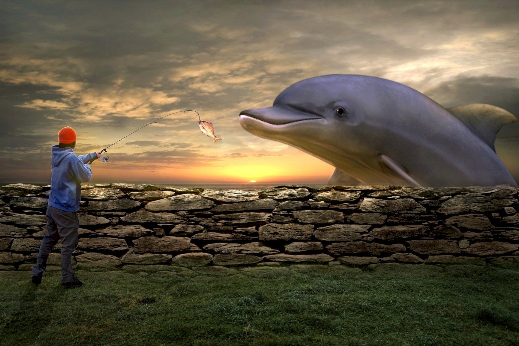 Приказка за делфини онлайн пъзел