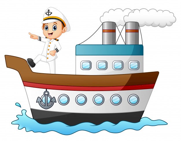 Båt med sjöman Pussel online
