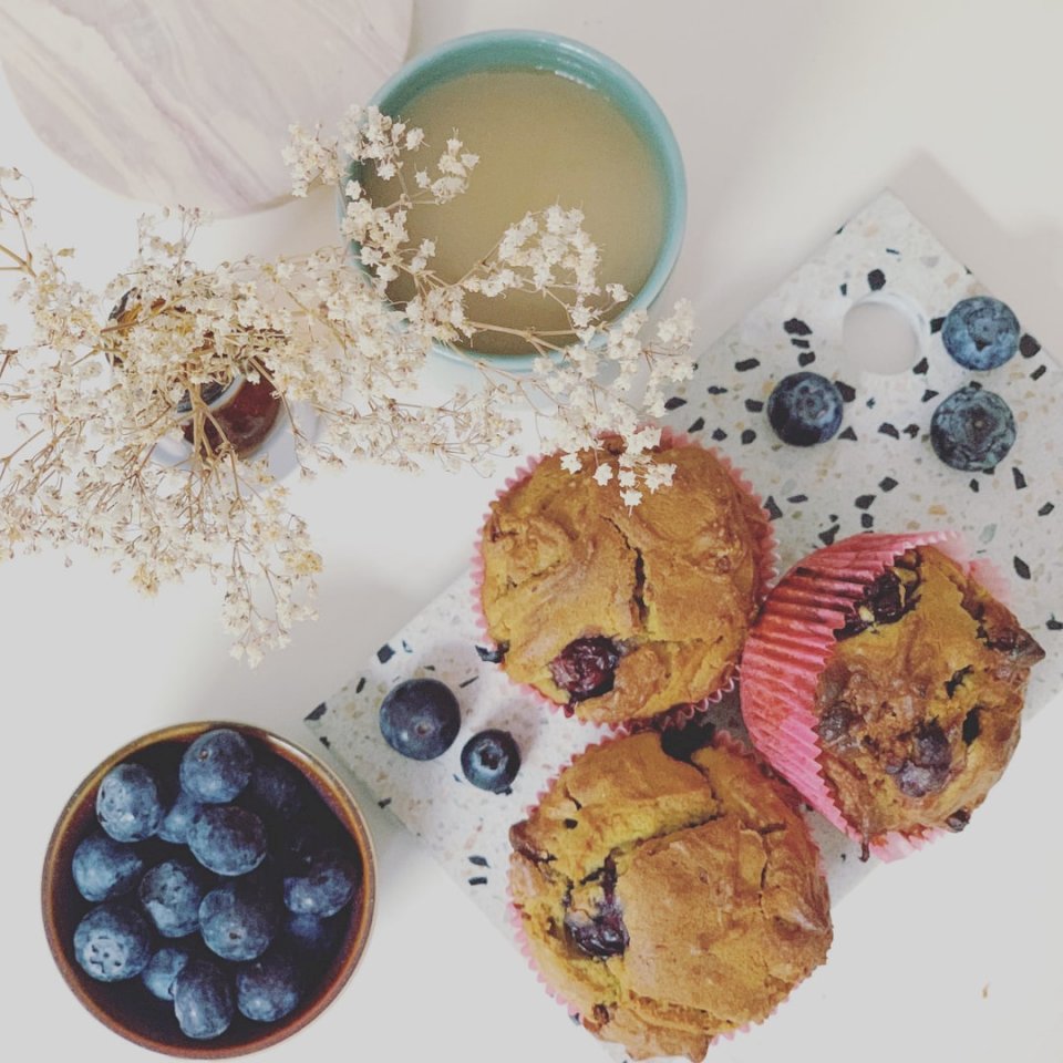Muffins Essen Süßigkeiten Beeren Online-Puzzle