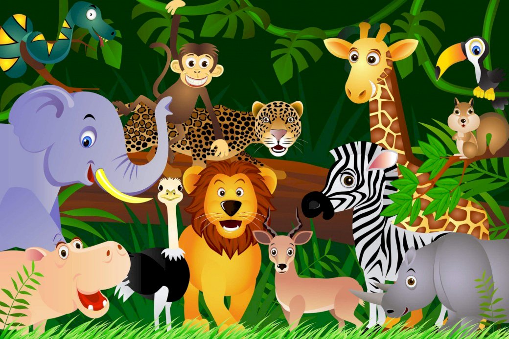 тварини джунглів пазл онлайн