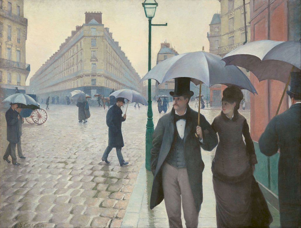 Párizs utca, esős nap (1877) online puzzle