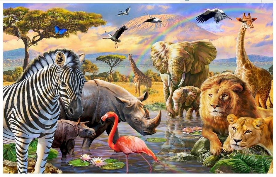 Realistische dieren online puzzel
